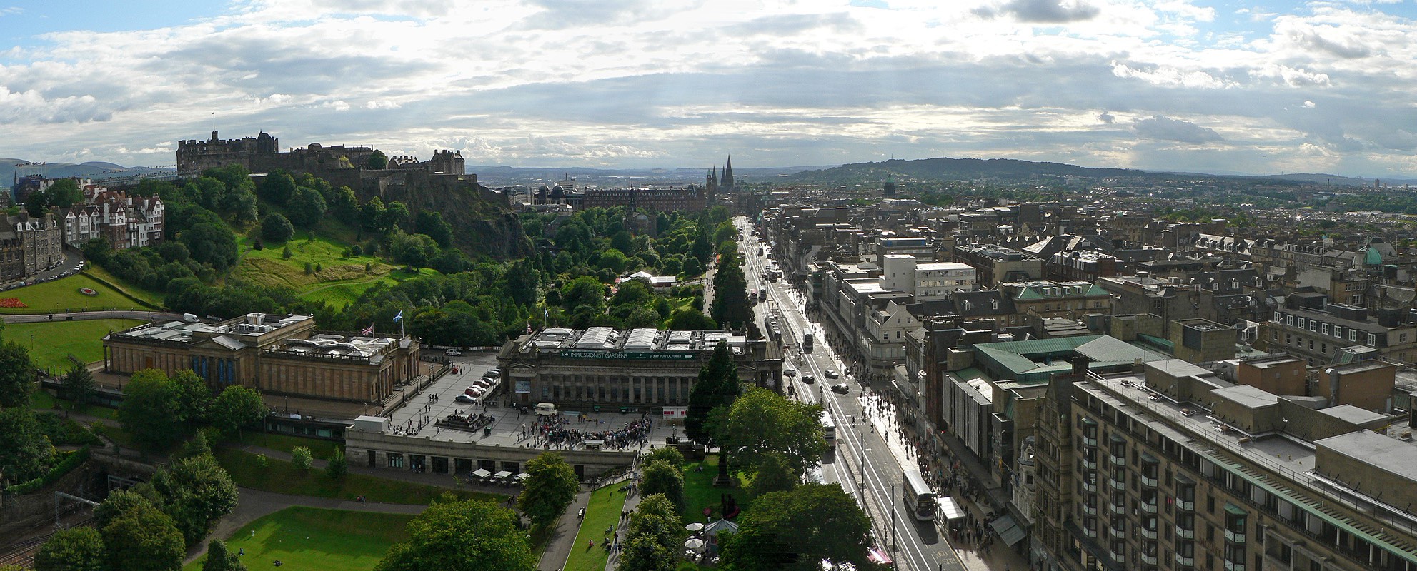 [Image: Princes Street from above.]